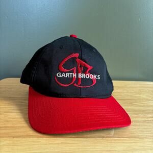 Vintage Garth Brooks Country Music Tour Red Black SnapBack Hat
